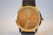 Мужские классические наручные часы Rolex Quarz (Gold)