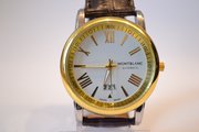 Элитные мужские классические часы Mont Blanc Automatic White Gold