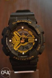 Спортивные часы Casio G-shock (черно-золотые)
